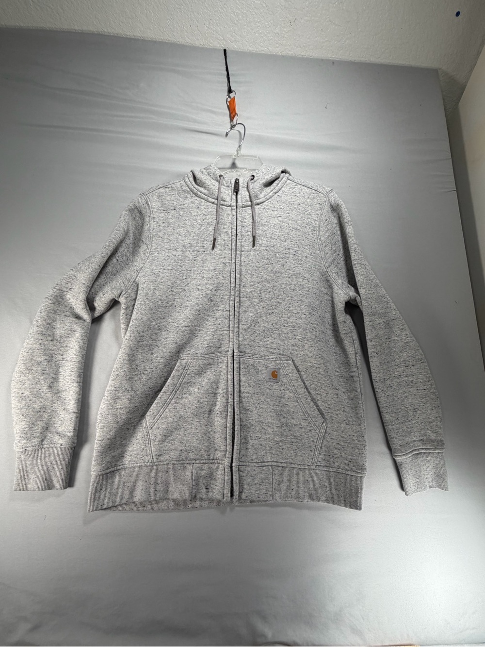 Carhartt Womens Clarksburg Full Zip Hoodie Sweatshirt Gray Heather Size Large L